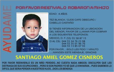 santiago Amiel Gomez Cisneros desaparecido